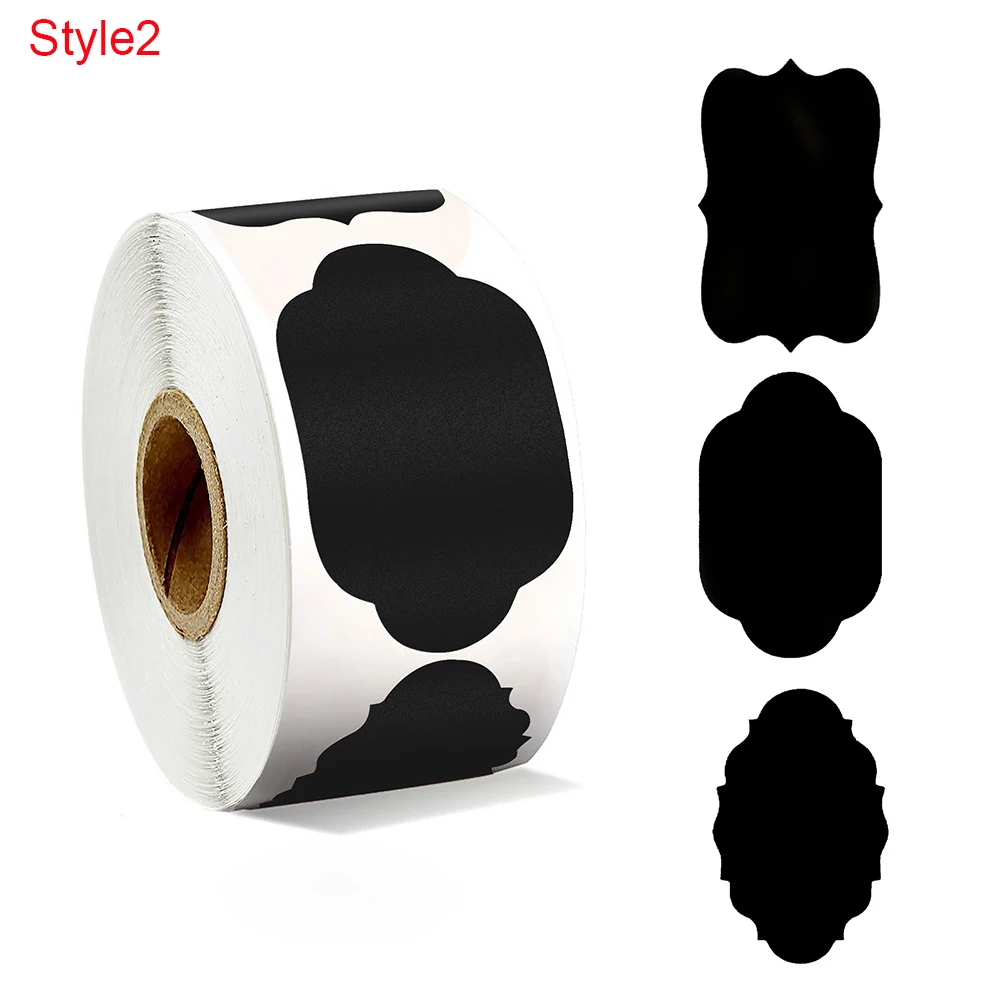 300pcs roll -2 120 шт/рулон водонепроницаемый меловая доска кухня специи этикетки наклейки дома jam Jar ярлыки на бутылки этикетки для досок Наклейки маркер - Цвет: 300pcs roll -2