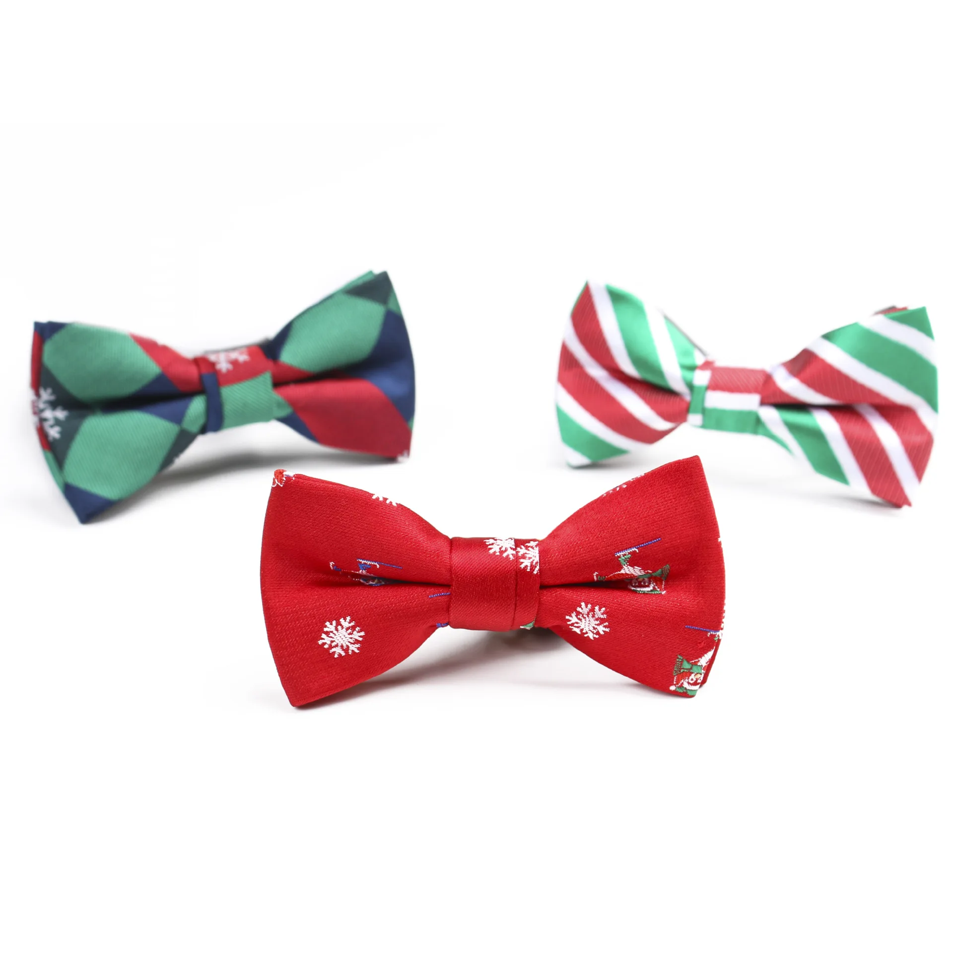 

Sitonjwly Christmas Bow Tie Children Snowflake Tree Xmas Pattern Bowtie For Baby Boys Girls Kids Gifts Accessory Custom Logo