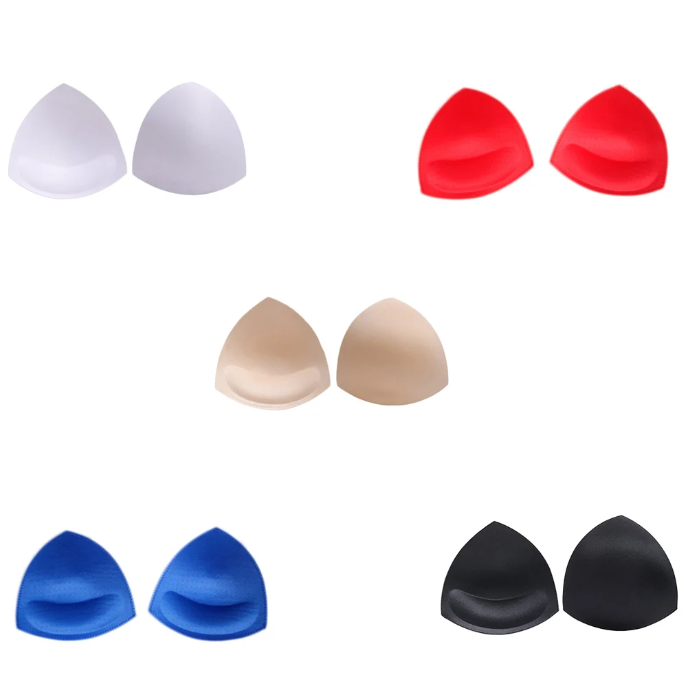 

Summer Swimsuit Padding Inserts 1 Pair Sponge Bra Pads Women Chest Cups Breast Bra Bikini Chest Pad Women Intimates Accessories