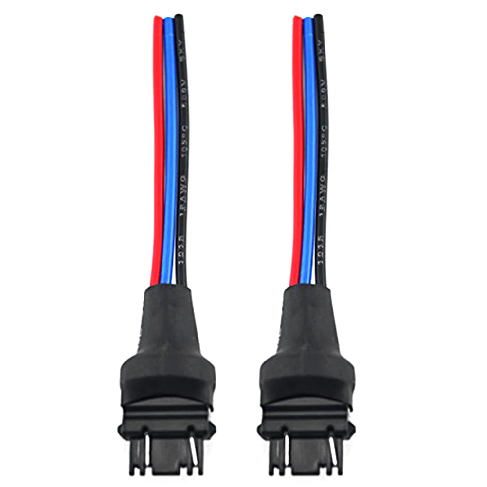 

2pcs 3157 Male Adapter Wiring Harness 2-Wire Pigtails for Car DRL Brake Tail Light Stop Lamp Automobile Accessories