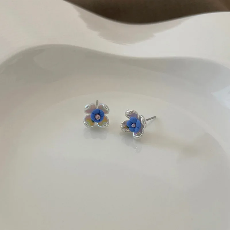 Весенние женские серьги ZHUMA с цветами 2021 простым дизайном