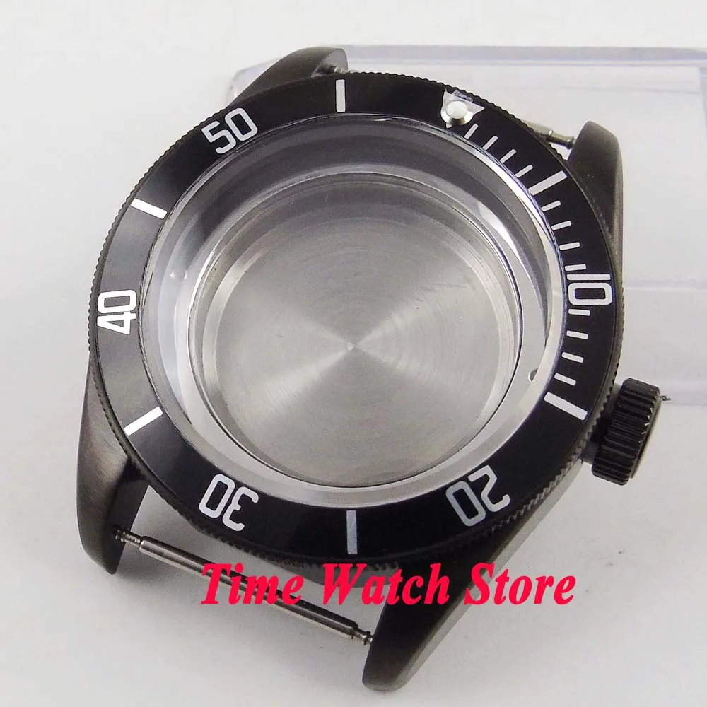41 мм черная рамка сапфировое стекло модель чехол подходит для ETA 2836 MIYOTA 82 серии