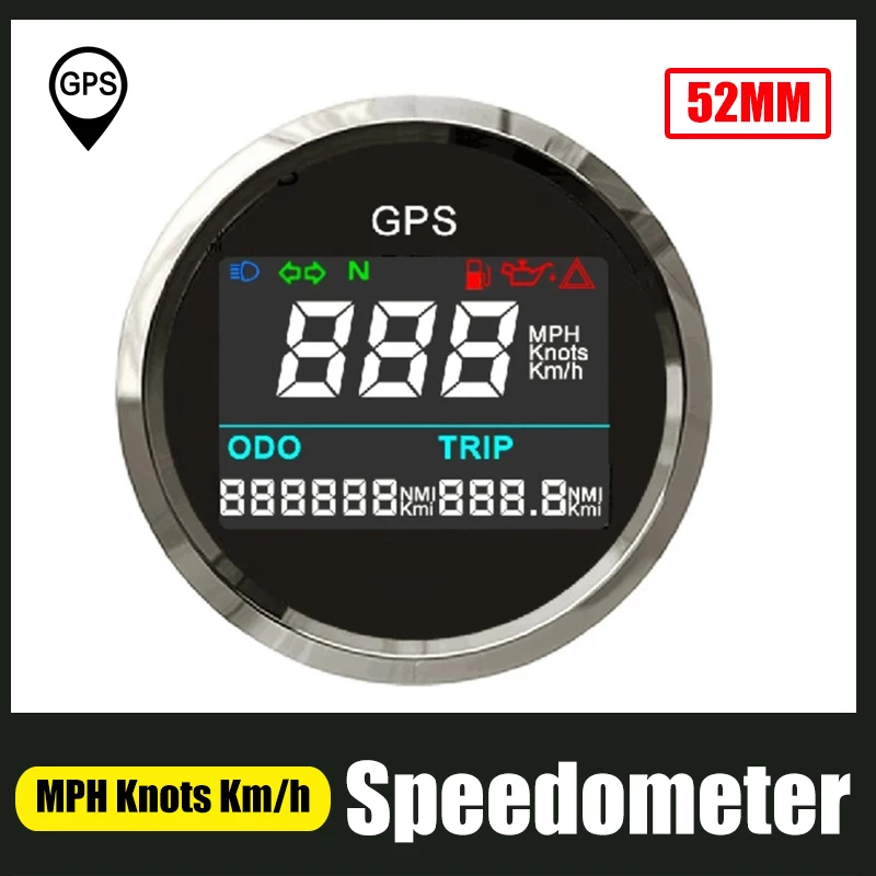 

Цифровой УФ-фильтр 52 мм с GPS Скорость ometer одометром 0 ~ 999 мил/ч 316 Нержавеющая сталь Регулируемый Скорость измерительный датчик для снятия по...