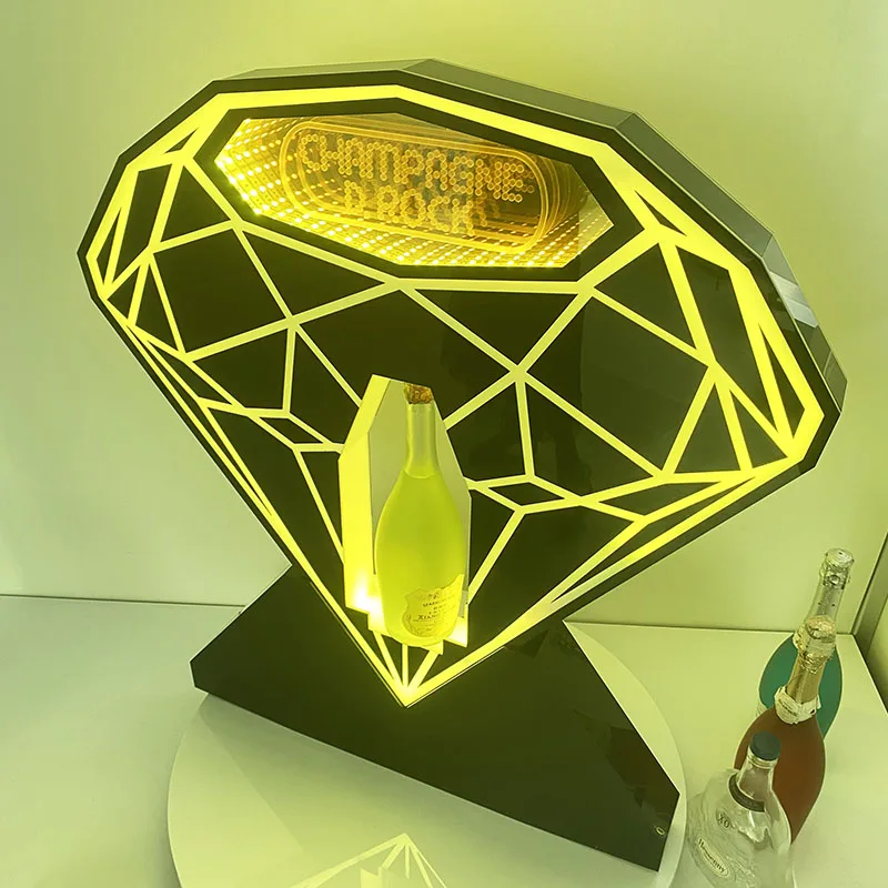 Алмазный светодиодный светильник акриловая подставка для вина стойка