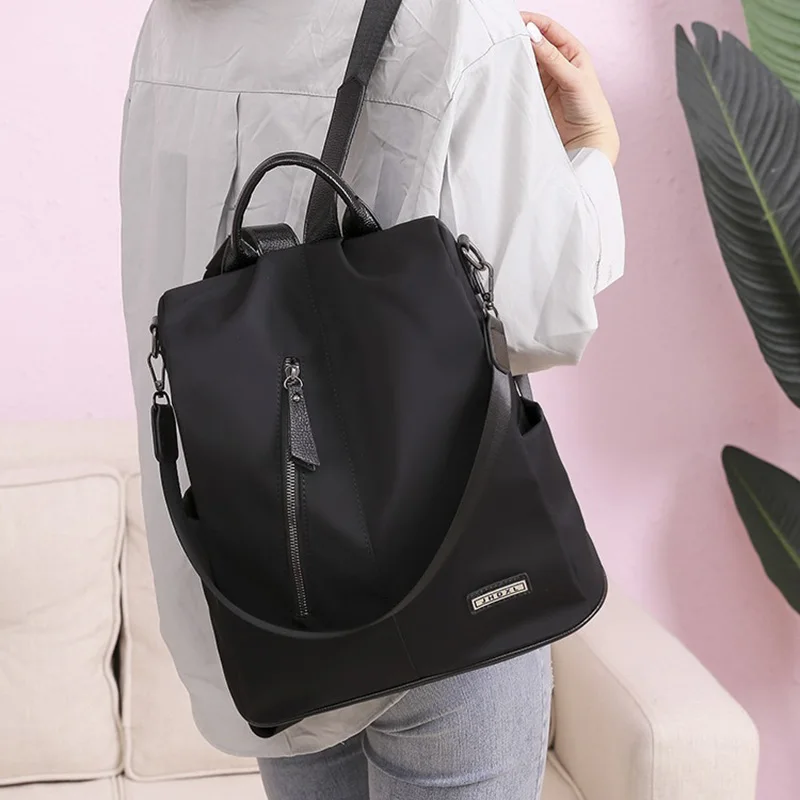 

Women Anti-theft Backpack Waterproof Fabric Large Female Shoulder Bag Large Capacity Simple Style Casual Mochila Travel