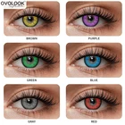 OVOLOOK-1 пара, линзы для косплея, 6 тонов, цветные ed линзы для глаз, цветные контактные линзы, цветные линзы для глаз, ежегодное использование