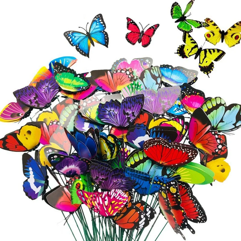 

Butterfly Stakes,Garden Patio Butterflies Decor,Multicolor Butterfly Stakes for Outdoor Decor,Flower Pot,Christmas Decor