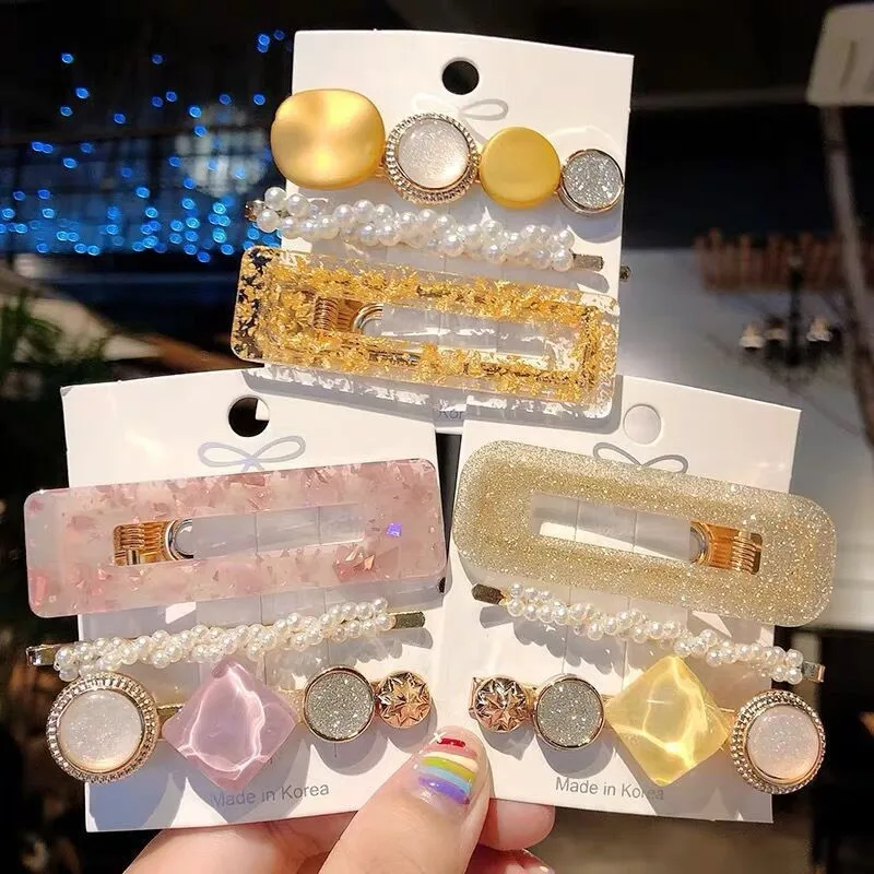 

1 Piece/Set European And American New Cat Eye Resin And Acetate Hairpin Side Clip Ladies Hair Accessories Fashion Jewelry