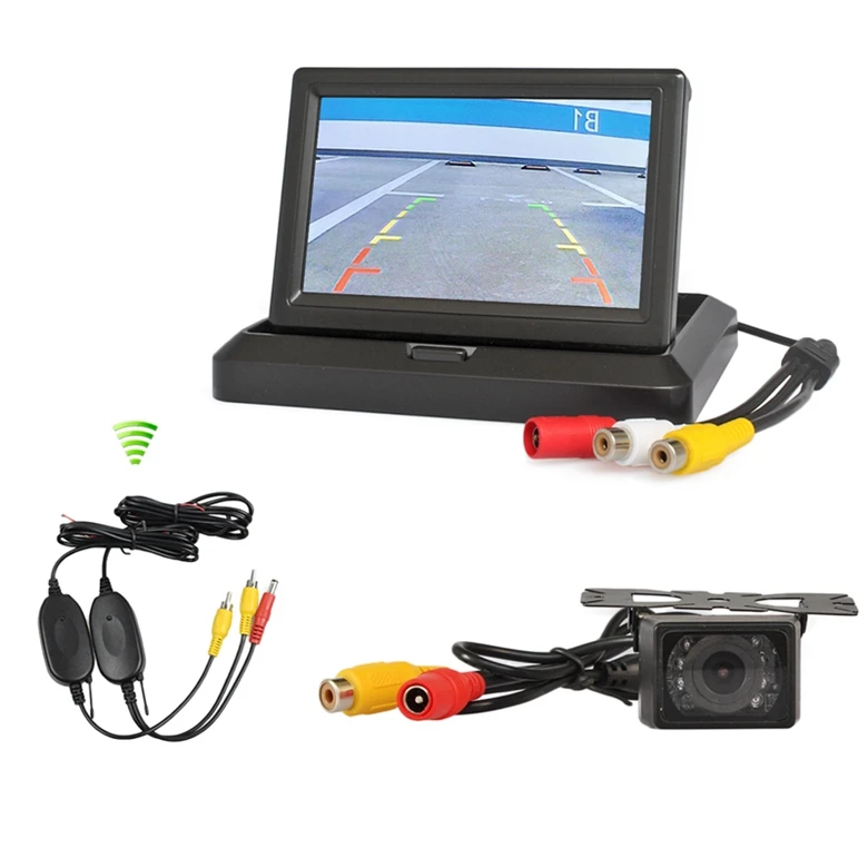 720 DIYKIT Беспроводной 5 дюймов foldabel автомобильный монитор Ночное видение обратный Камера заднего вида Камера - Название цвета: 720