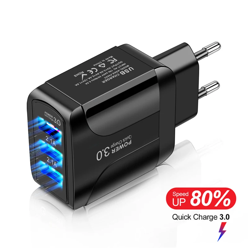 Зарядное устройство Quick Charge 3 0 для iPhone 13 Pro Max зарядное с USB-портами адаптер быстрой