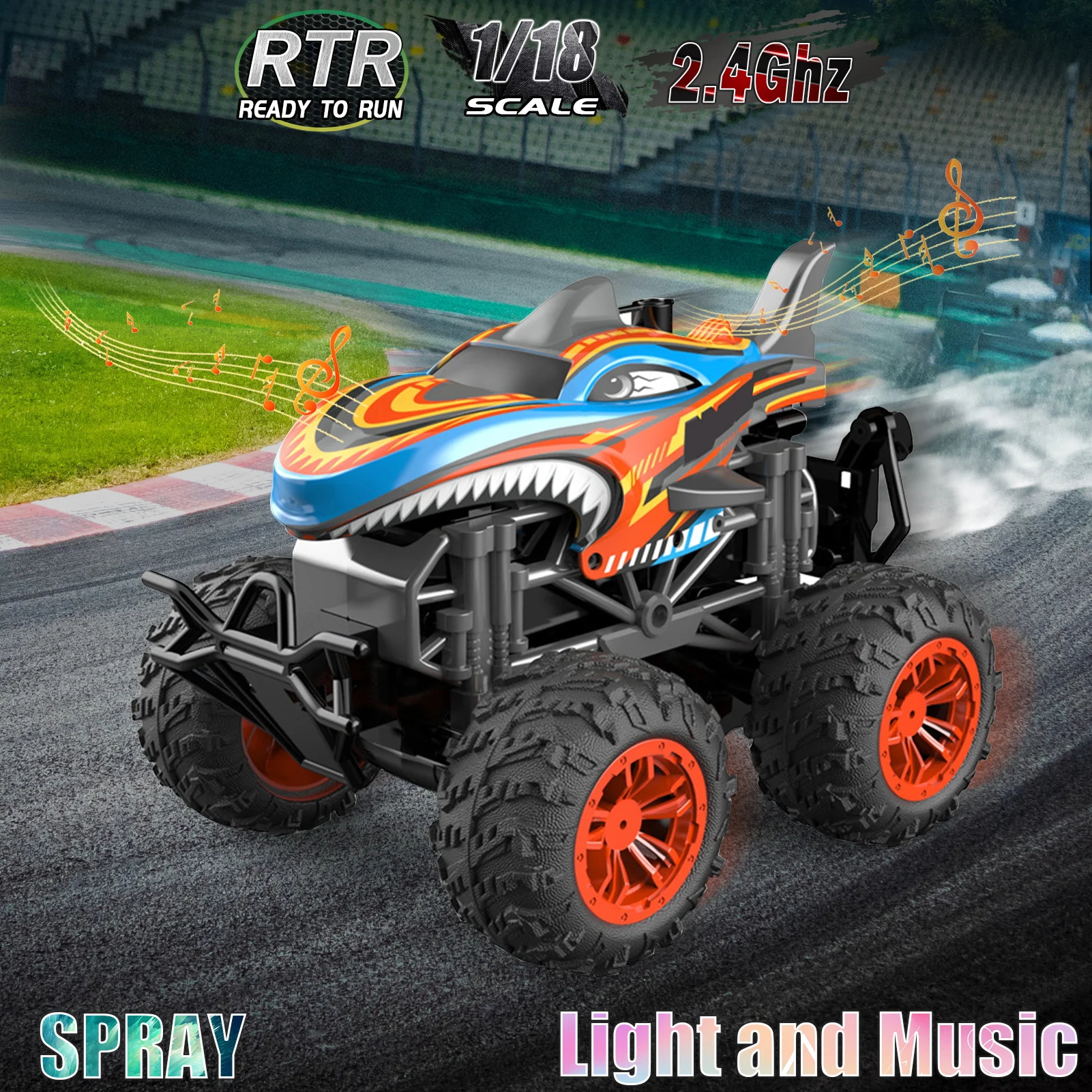 Распылитель Радиоуправляемый автомобиль 1/18 2 4 ГГц трюковая машина с