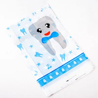 

137*180cm Blue Tooth Table Cover Birthday Party Decoration Baby Shower Boy Dessert Table Tablecloth Disposable Tablecloth