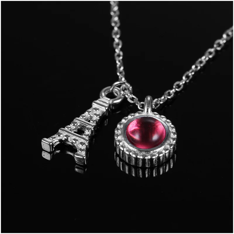 925 стерлингового серебра Эйфелева башня ожерелье подвеска колье для женщин