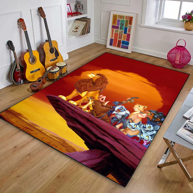 

Floor Mats Anti Slip Mat Simba The Lion King Toy Stroy cartoon anime Printed Pattern Carpet Rug for Bathroom Door Living Room