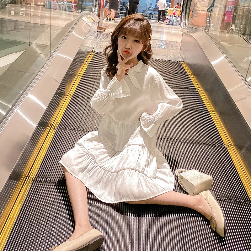 Платье принцессы для девочек-подростков шифоновые Детские платья с длинными