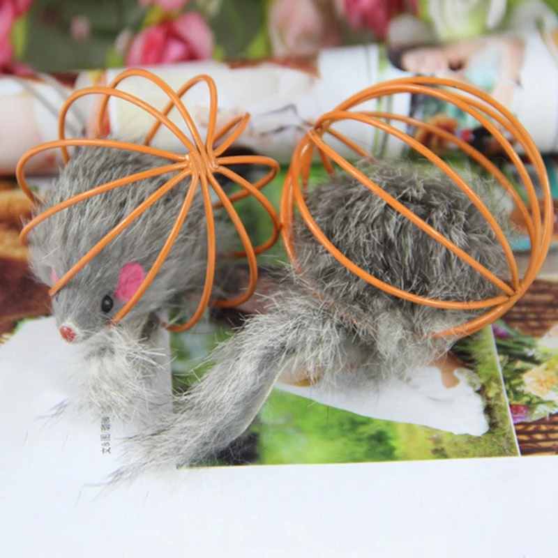 

Random Color Cat Ball Toy Pet Toys Throwing Toy Plush Mouse in Ball Toy Funny Interactive Toys Cat Training Toys Small Ball Toy