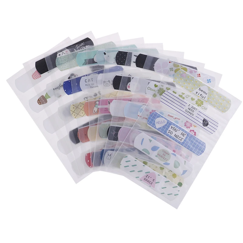 

2 Sheets Cartoon Waterproof Breathable Cute Band Aid Hemostasis Adhesive Bandages First Aid Emergency Kit For Kids Children