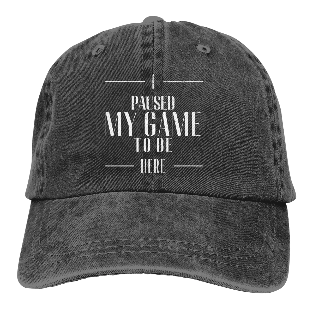 

Teenage Birthday Gift Baseball Caps Peaked Cap I Paused My Game to Be Here Sun Shade Hats for Men