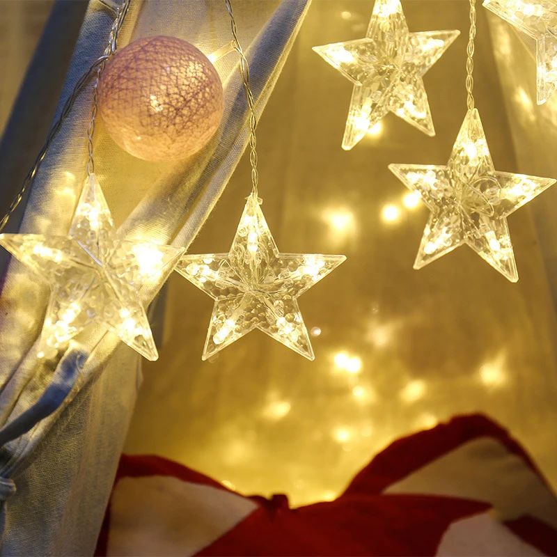 Штепсельная Вилка EU/US Рождественская елка олень светодиодная сказочная