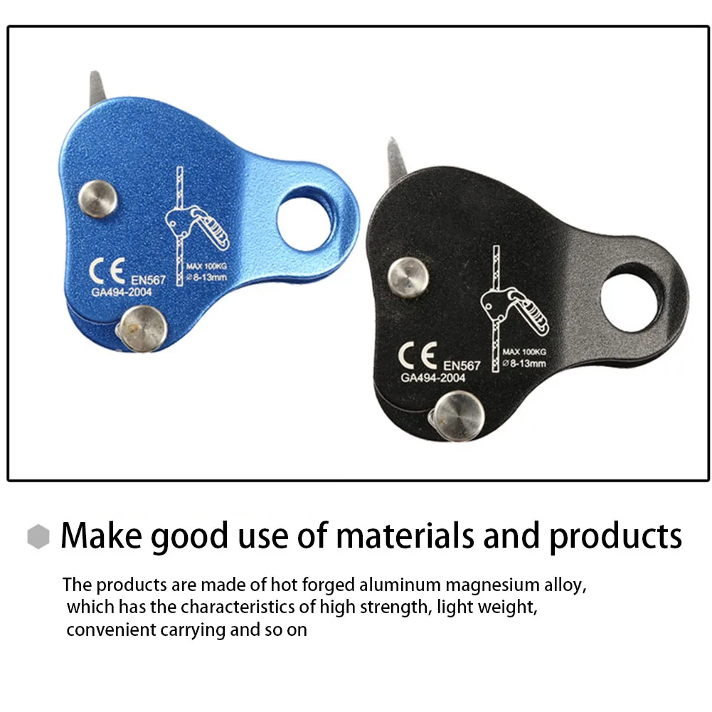 

Rigging Fall Prevention Protective Ascender For 8-13mm Ropes Rope Grip Portable Safety Outdoor Climbing Lightweight Self Locking