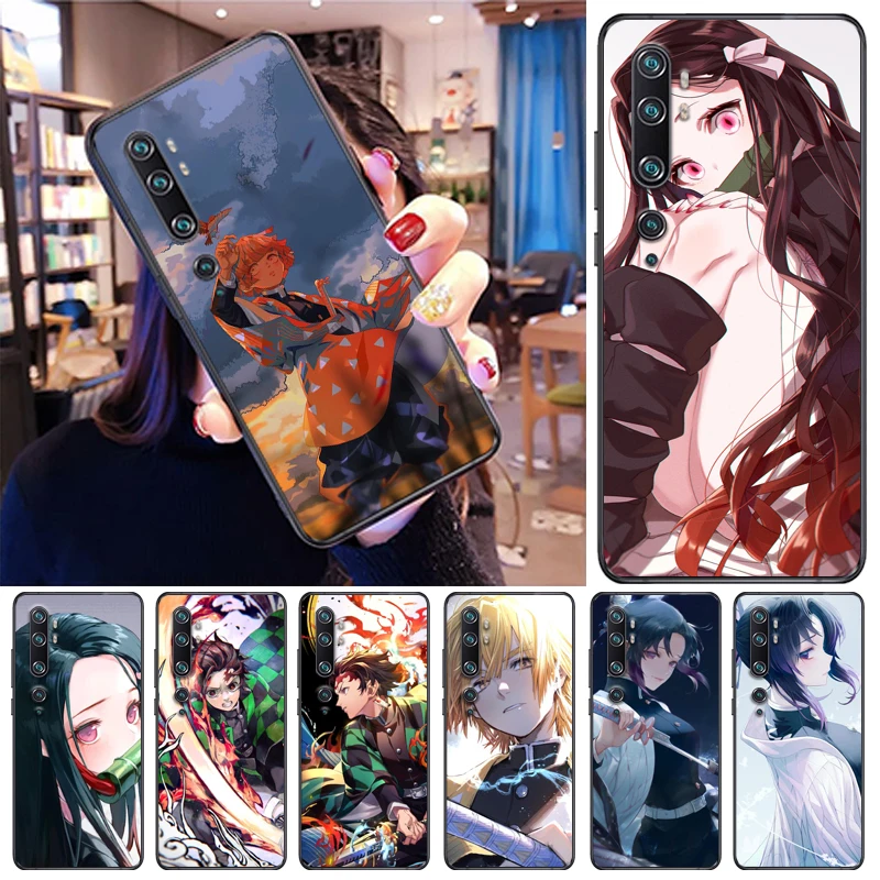 

Demon Slayer Kimetsu No Yaiba Agatsuma Zenitsu Kamado Nezuko Kamado Tanjirou Phone Case For Xiaomi CC9e CC9 Pro Cases Coque