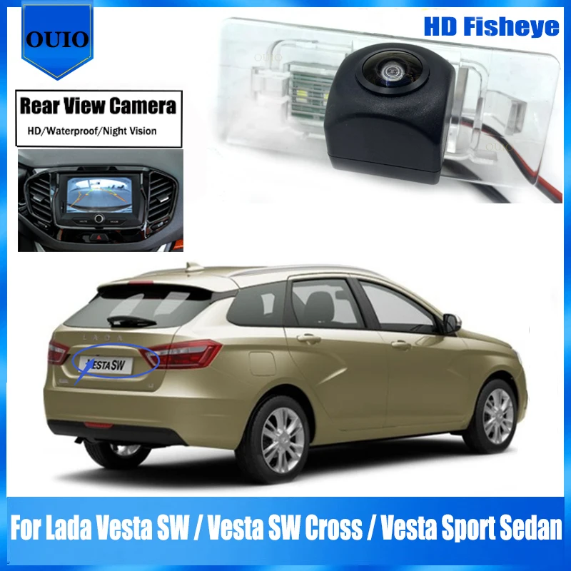 

Камера заднего вида HD fisheye для Lada Vesta SW / Vesta SW Cross / Vesta Sport Sedan