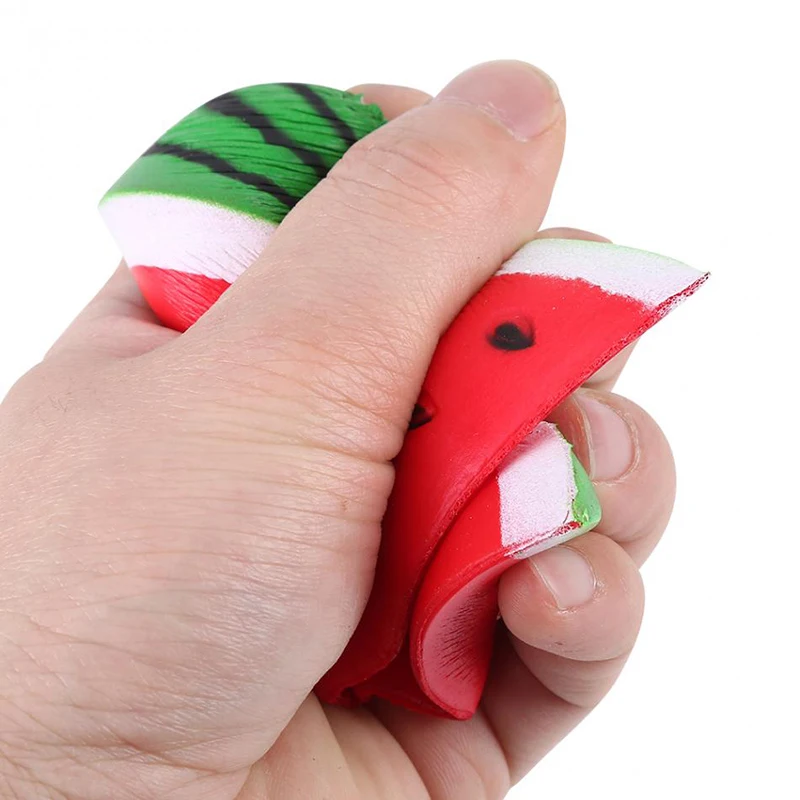 Сжимаемые игрушки Jumbo медленно восстанавливающие форму сжимаемые Ssmiley арбуз Kawaii