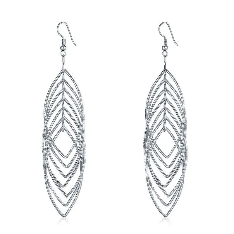 

2021 New Trendy Hollow 925 Sterling Silver Earrings For Women Lady Anniversary Gift Jewelry Bulk Sell Valentine's Day E5781