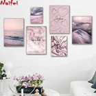 Алмазная вышивка в виде розового фиолетового пейзажа, Пляжная Снежная гора, перо, жизнь, красивое домашнее украшение для стен, алмазная живопись