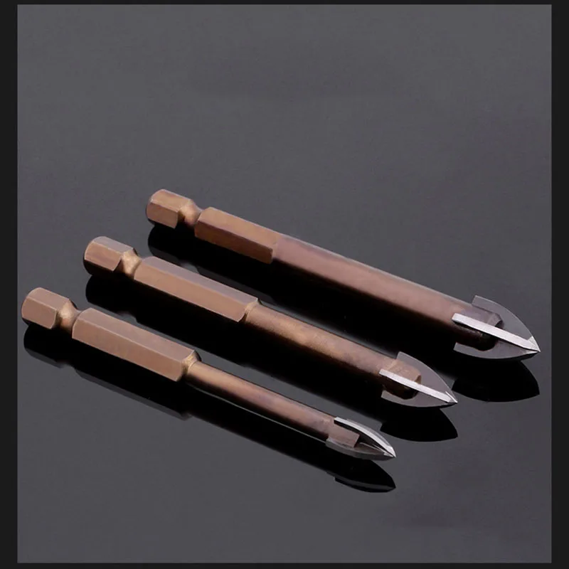 

Tungsten Carbide Glass Drill Bit Alloy Carbide Point with 4 Cutting Edges Tile & Glass Cross Spear Head Drill Bits