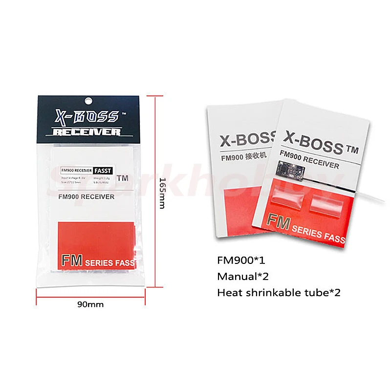 Новый X-BOSS FM900 1 2g FASST RSSI 2 4G микро-приемник Поддержка Futaba T8FG T14SG T16SZ T18SZ T18MZ T32MZ для 3