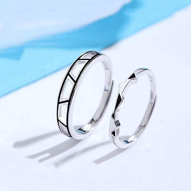 Кольца для влюбленных YIZIZAI кольцо с геометрическим рисунком женщин и мужчин