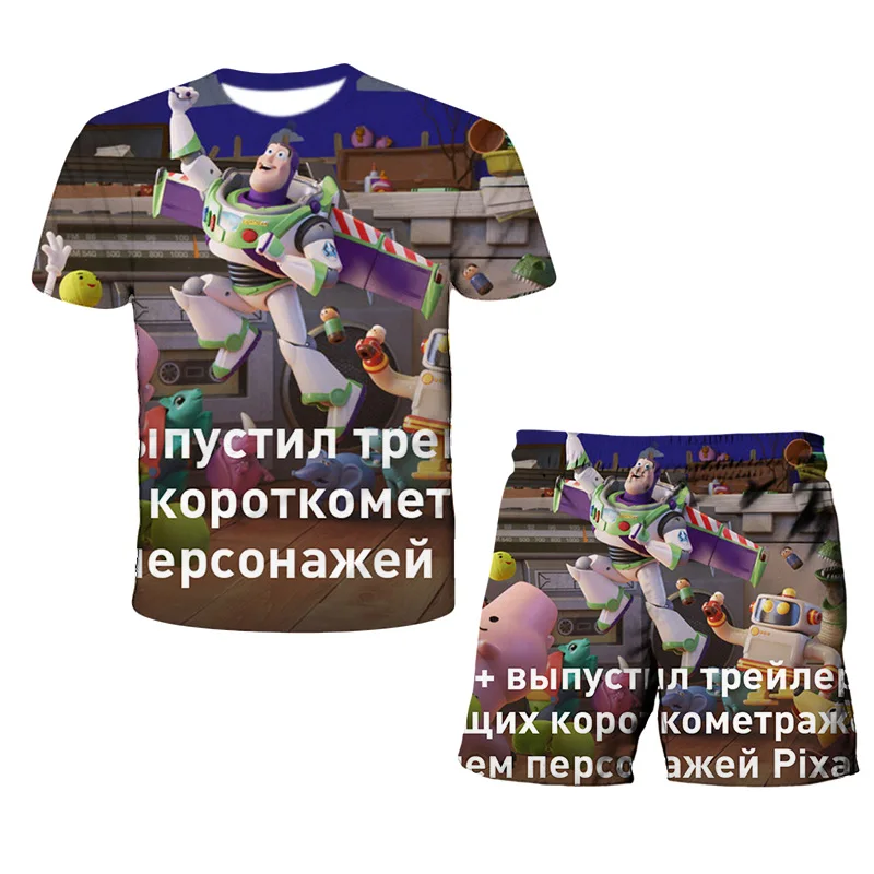 Летняя одежда для мальчика История игрушек мультфильма принт человек паук
