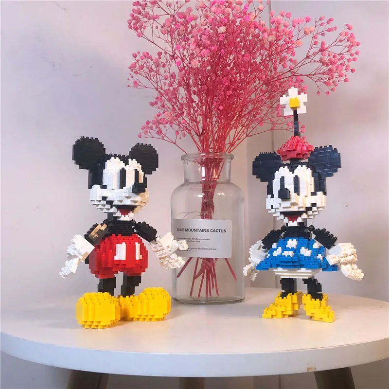 Disney аниме Микки Минни Магия строительные блоки милые Мультяшные фигурки модели