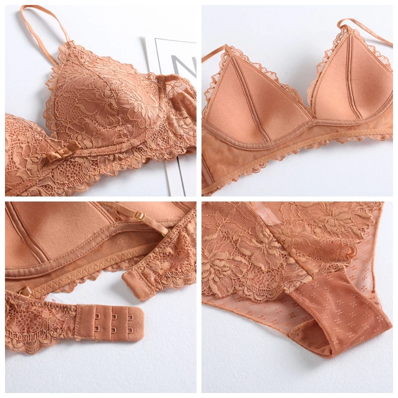 Кружевной бюстгальтер с французским треугольником пикантное нижнее белье