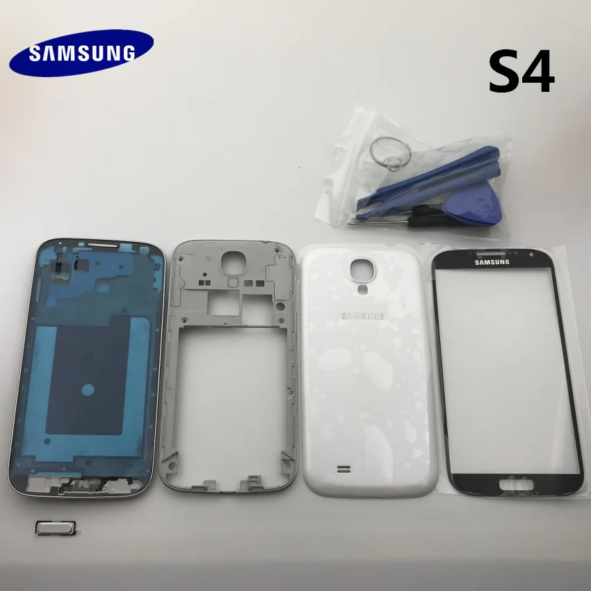 Полный чехол для Samsung Galaxy S4 i9500 i9505 i337 передняя рамка + задняя крышка Переднее