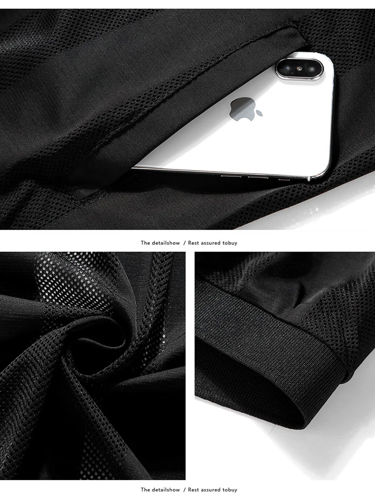 

2021 new mesh stripe sun protection clothing trend summer men's skin clothing solid color wild jacket