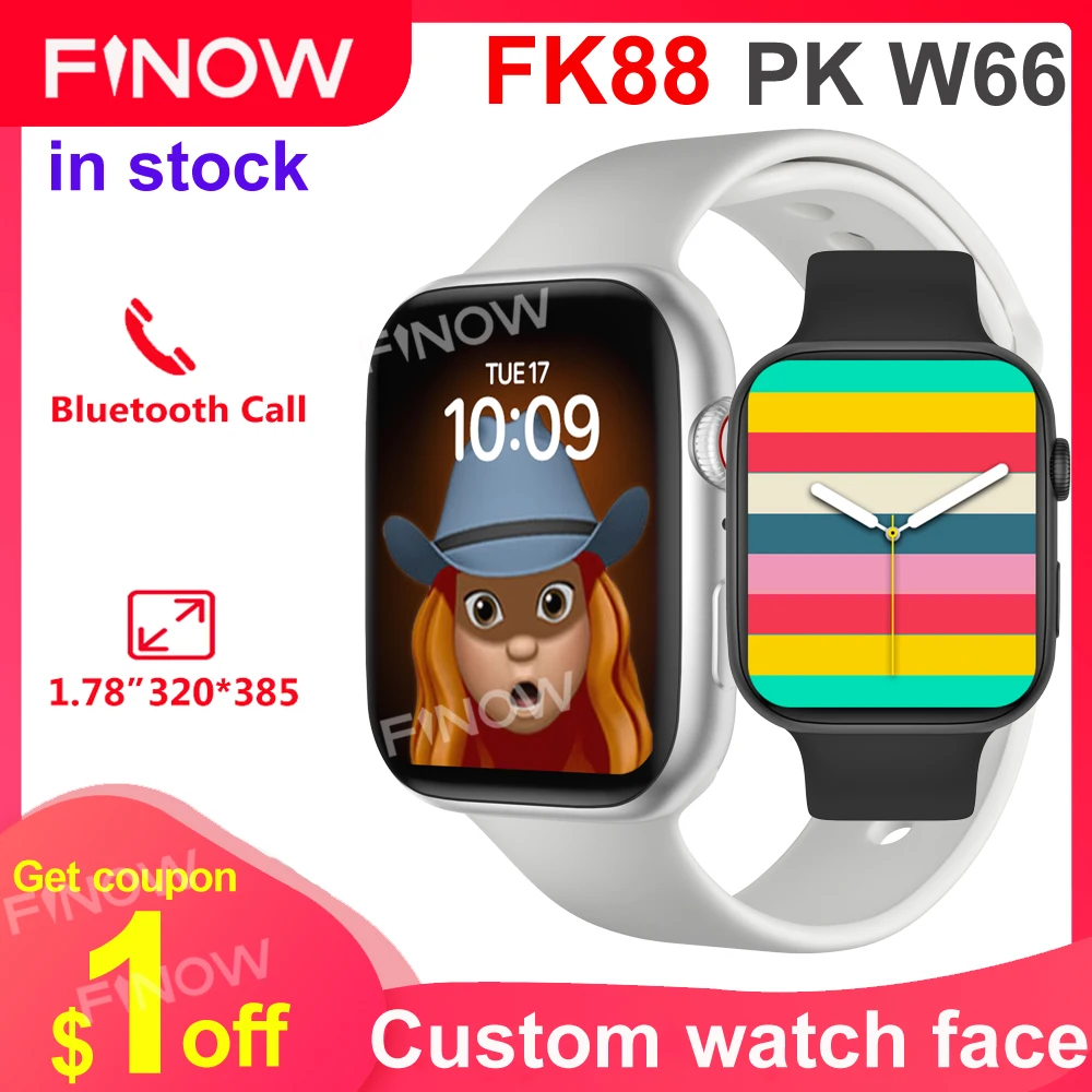 

Finow Iwo13 FK88 Relogio Inteligente Smart Watch PK IWO W56 Wireless Charger 1.78'' Heart Rate Bluetooth Call Smartwatch Men