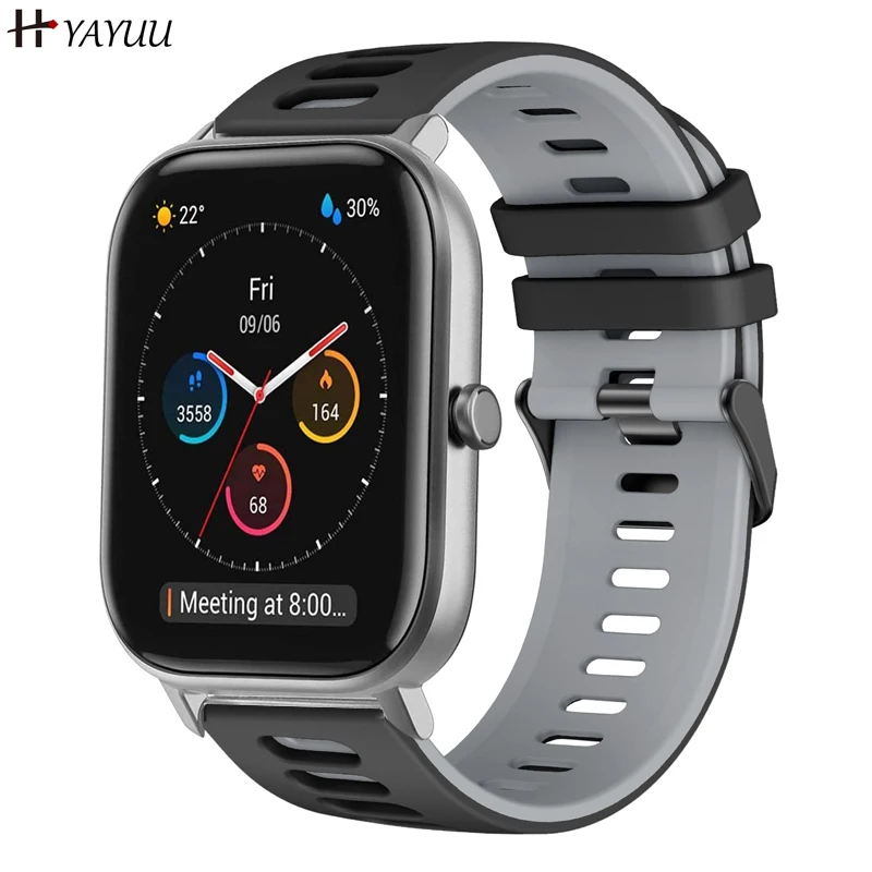 

YAYUU Silicone Watch Strap for Amazfit GTS Replacement Strap for Amazfit GTS 2 mini / Amazfit Bip / Amazfit GTR 42mm Sports Band