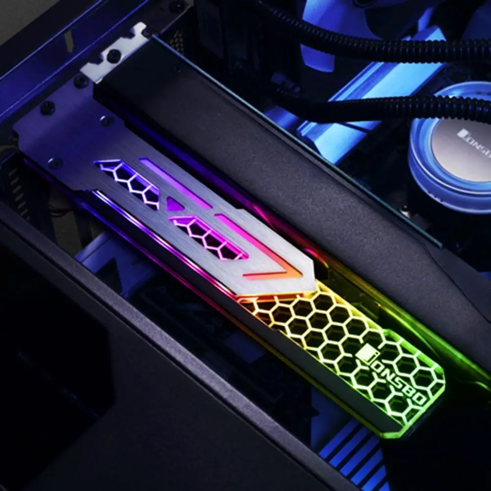 Jonsbo V3 RGB видеокарта с поддержкой рамки 12 В 3 Pin автоматический светодиодный