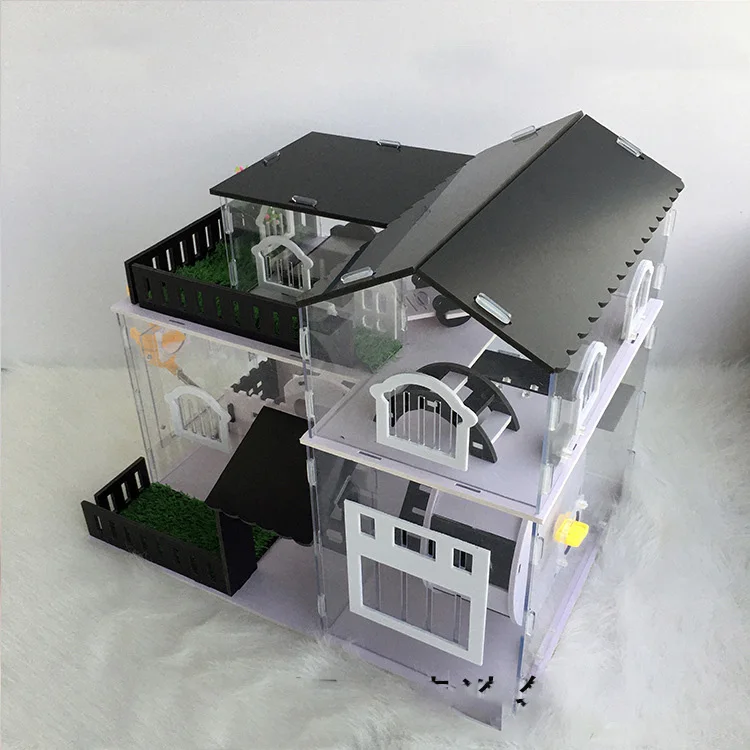 Акриловая клетка для хомяка двухслойная основная виллы маленькая садовая