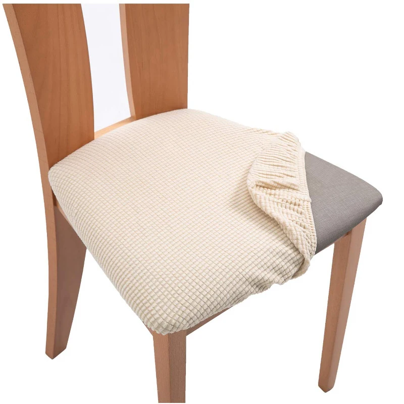 

Stretch Chair Cover Removable Dining Room Chairs Seat Cover With Elastic Band Washable Upholstered Cushion Chair Slipcover