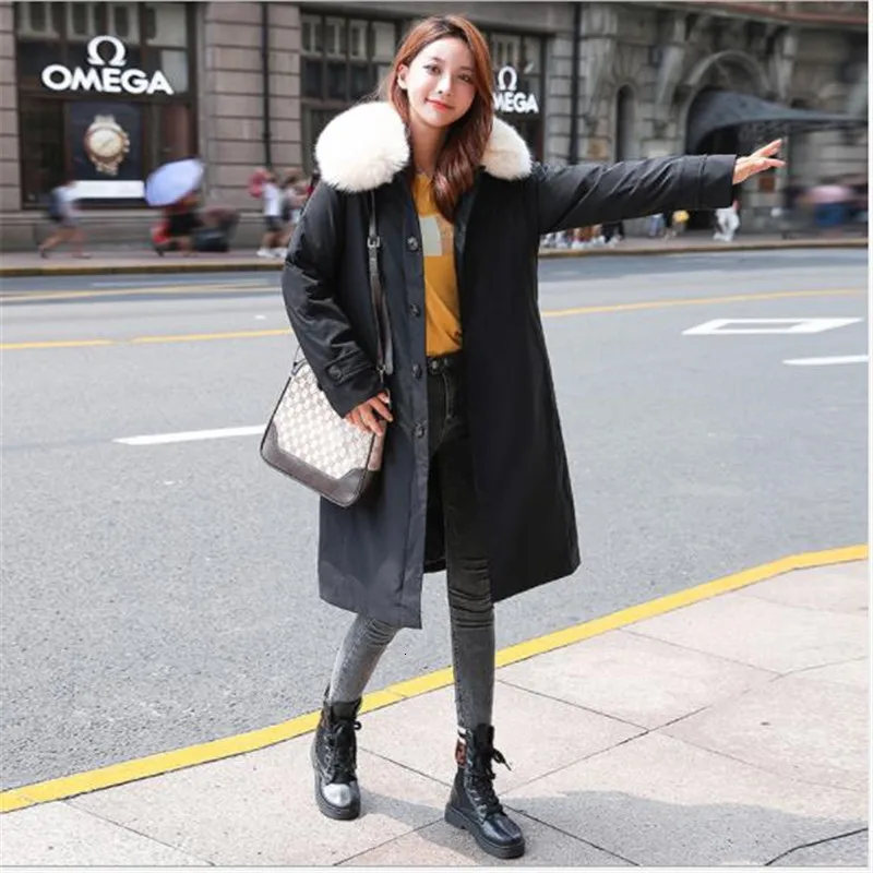Зимняя женская куртка 2019 Офисная Женская парка пуховое хлопковое пальто с