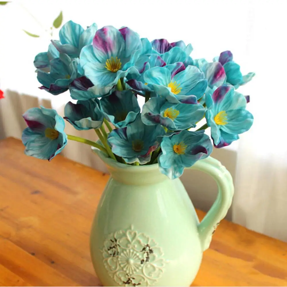 

10PCS Artificial Flowers Real Touch Flowers Bouquet Mariage For Home Party Wedding Bridal Bouquet Decorations Fake Flower