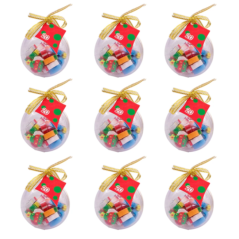 12balls/pack Ornament Colorful School Kids New Year Mini Children Gift Cartoon Ball Small Students Stationery Christmas Eraser | Дом и сад