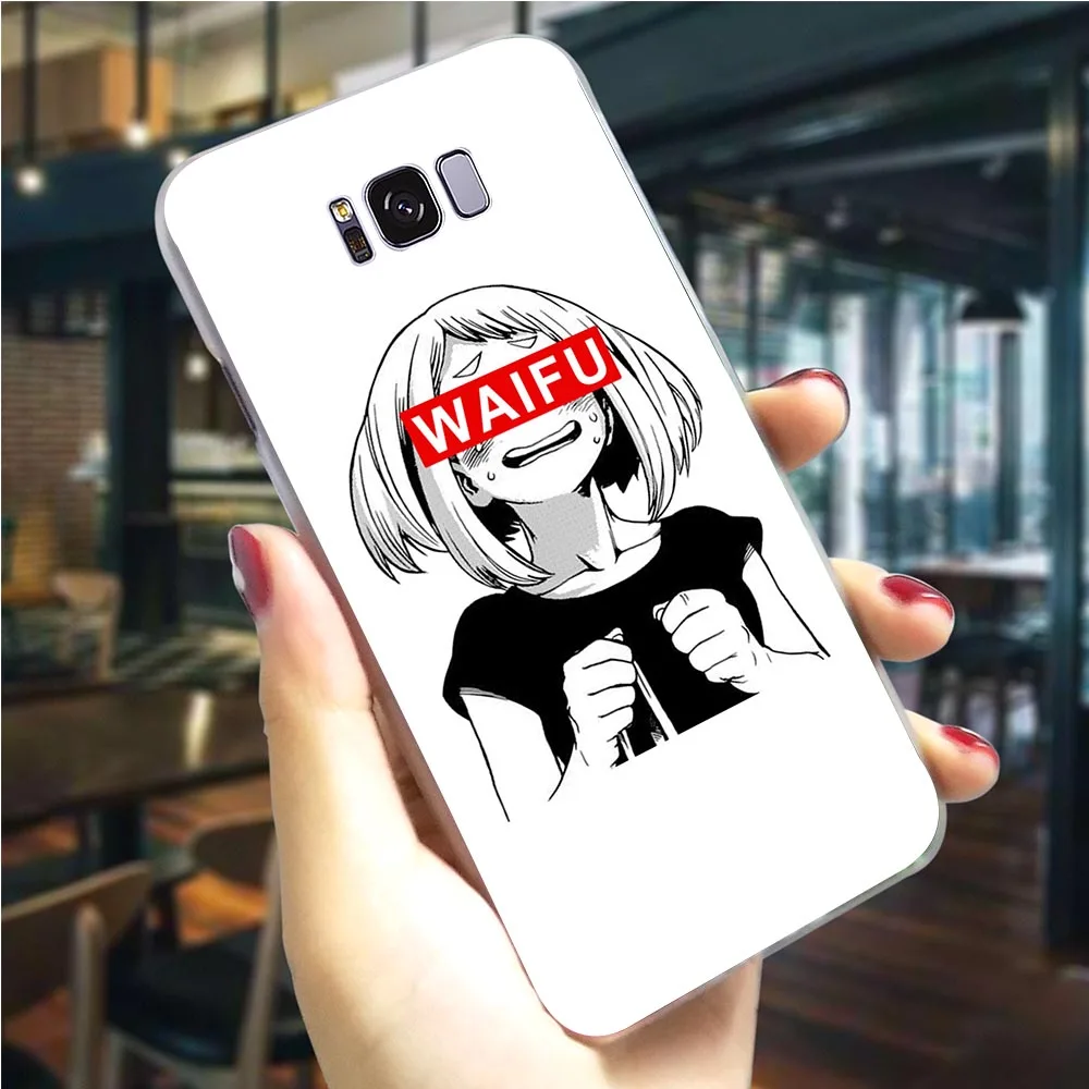 Жесткий чехол Sugoi Senpai Anime Waifu для телефона Galaxy A3 A3/A5 A6 A8 Plus/A7 A9 2018 A10 A20 A30 A40 A50 A60 A70