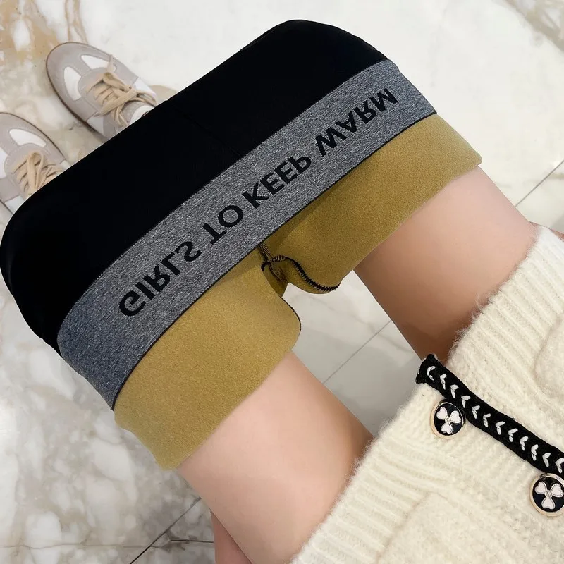 

Winter Leggings Women Combed Cotton Velvet Warm Pants Hight Waist Leggings Women Solid Color Stretchy Wear Outside Comfortable