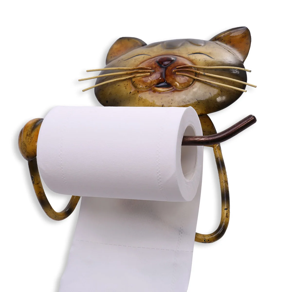 Новый кошачий бумажный держатель для полотенец винтажная чугунная туалетная