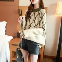 new style loose fashion pullover sweater women 2020 autumn and winter new korean loose round neck knitted bottoming shirt