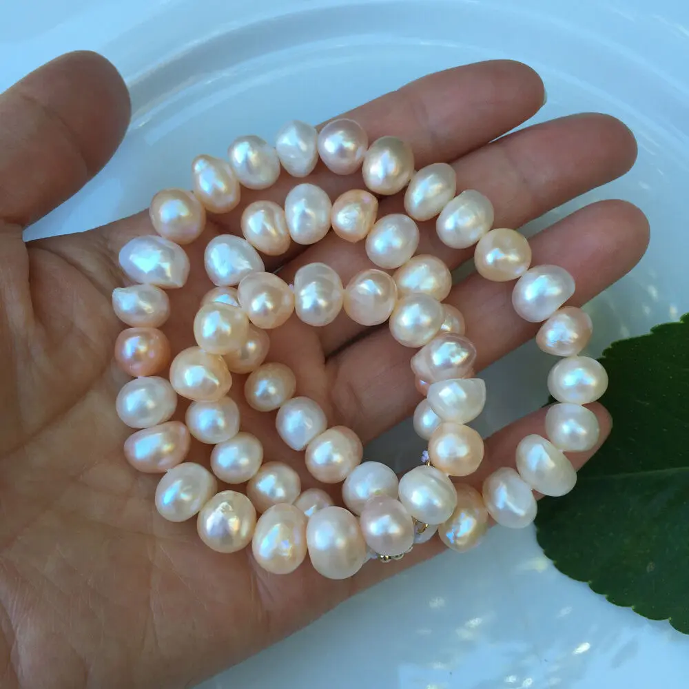 Natural freshwater 10-12mm multicolor purple baroque pearl 46cm necklace very luster | Украшения и аксессуары